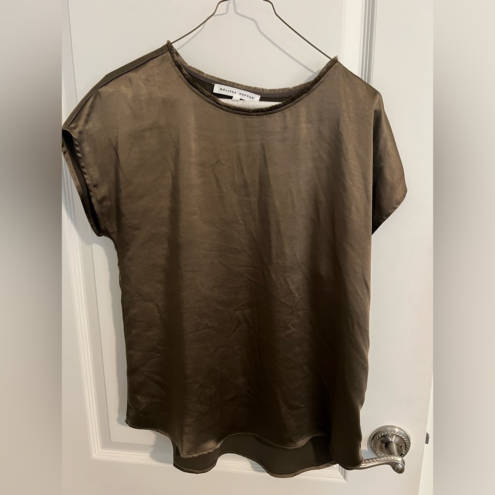Melissa Nepton Willow olive top size XS